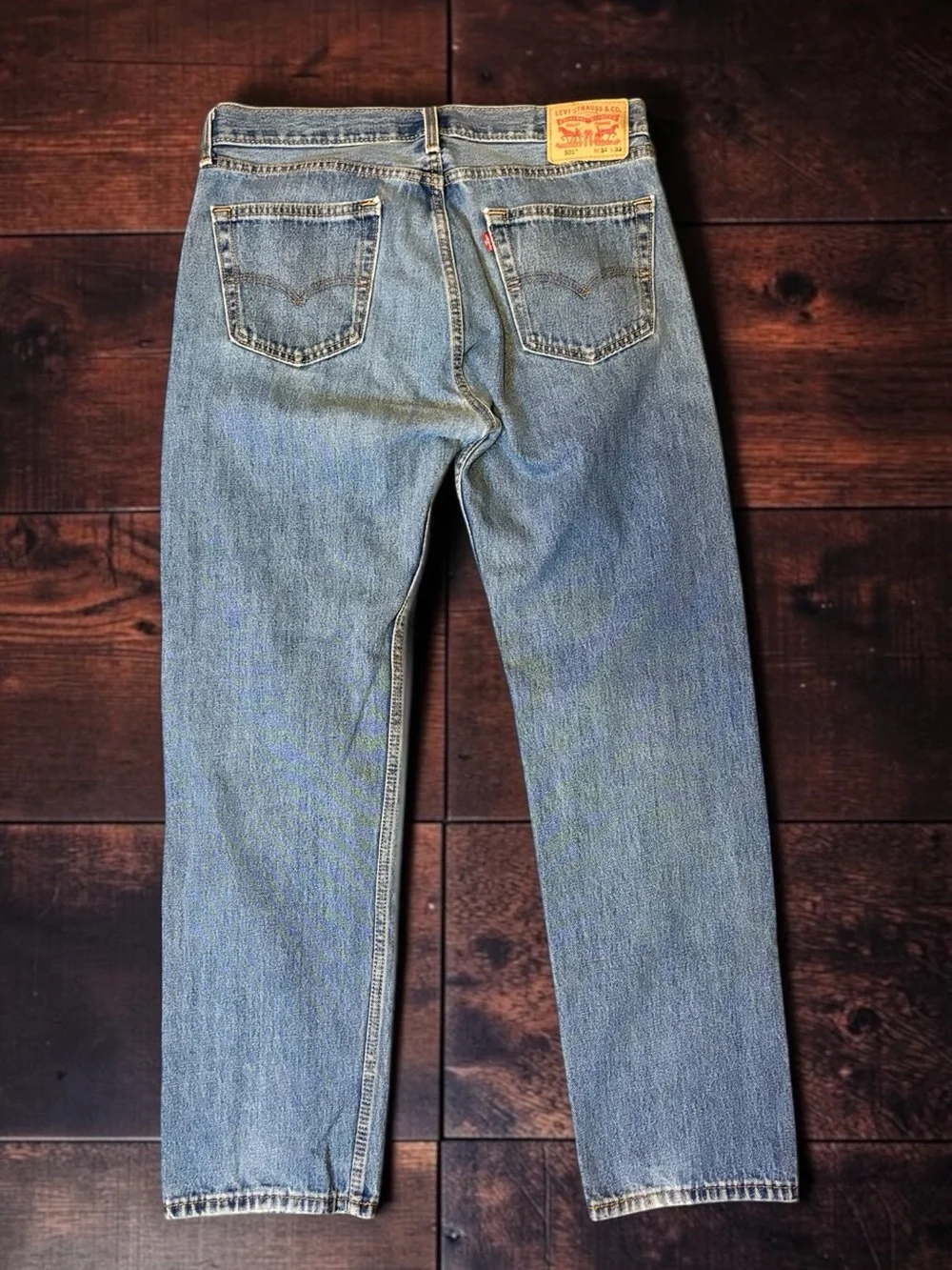 Classic Men's Levi’s 505 Regular Fit Straight-Leg Jeans Light Wash 34x32